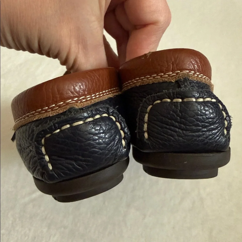 Atlanta Mocassin | Handmade Pebbled Leather Loafers Gray/Blue/Brown EU 30/US 13